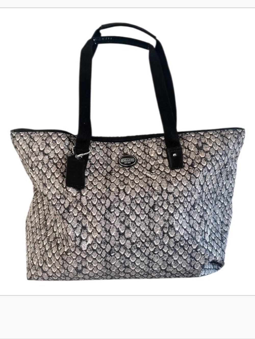 Coach Getaway Snake Print Packable Weekender Tote EUC